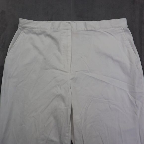 Ruby Rd Pants Womens 14 White Ankle High Rise Elastic Waist Stretch Hook Eye - Picture 9 of 16